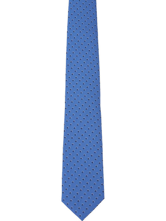 Boss Men's Tie Silk Printed in Light Blue Color