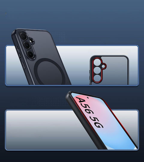 Θήκη Samsung Galaxy A56 Magsafe Erbord Μatt Case Μαύρη + Γυαλί Οθόνης