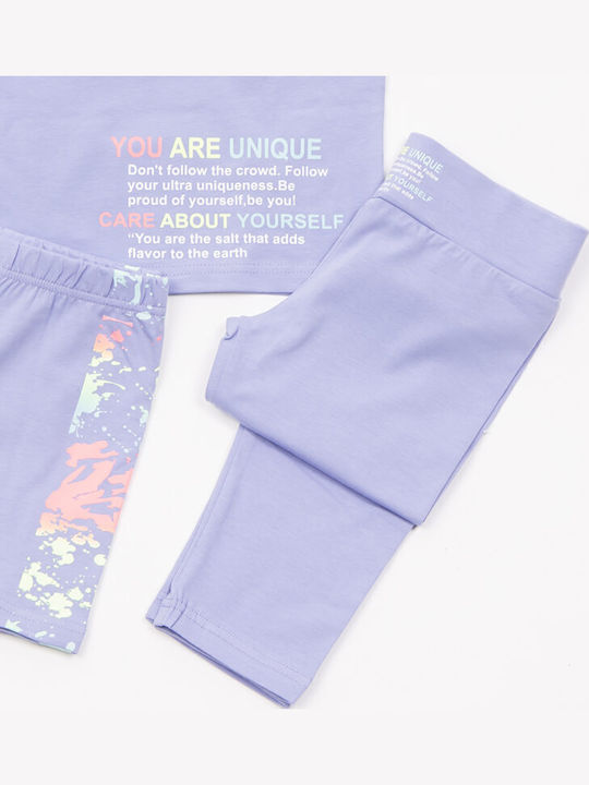 Trax Kids Set with Purple Leggings 3 Pieces