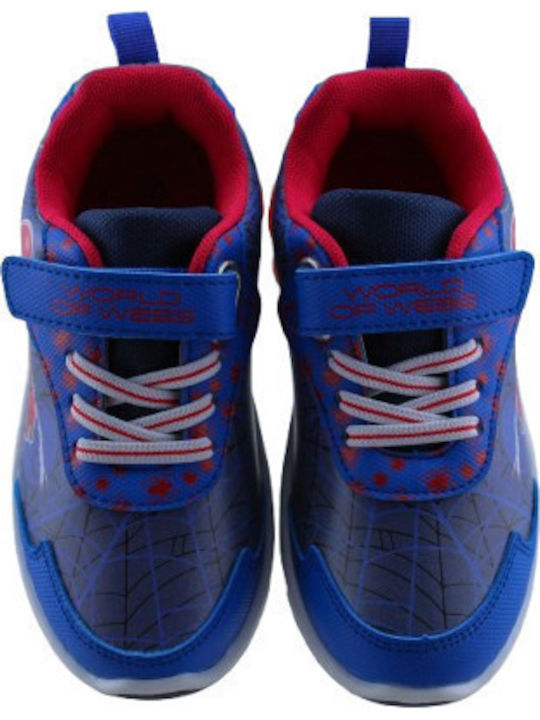 Marvel Spiderman Kids Sneakers with Lights Blue
