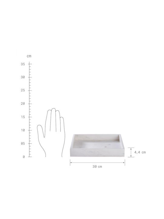 Butlers Marble Square Decorative Tray Marble 30x30cm