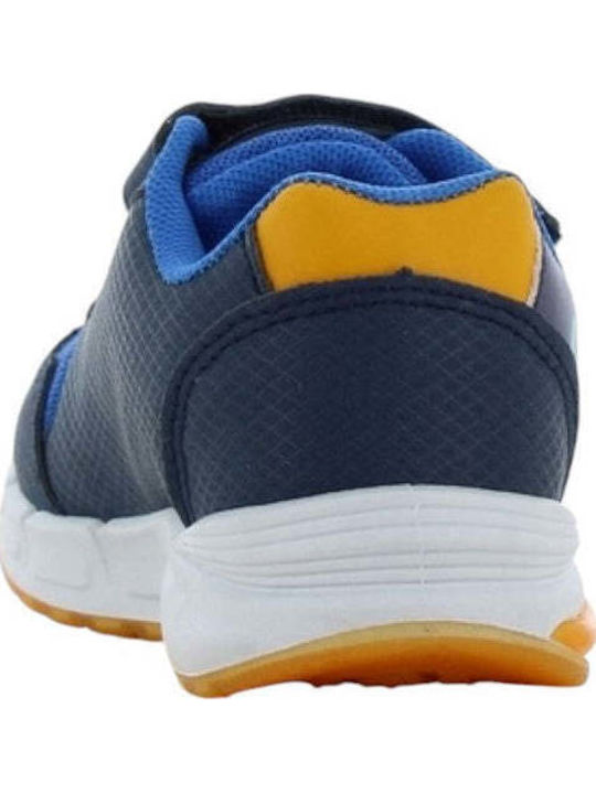 Παιδικά Sneakers Ανατομικά με Σκρατς & Φωτάκια Μπλε