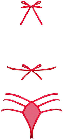 Obsessive Giftella Sensual Set Секси Комплект Бельо Red 140589