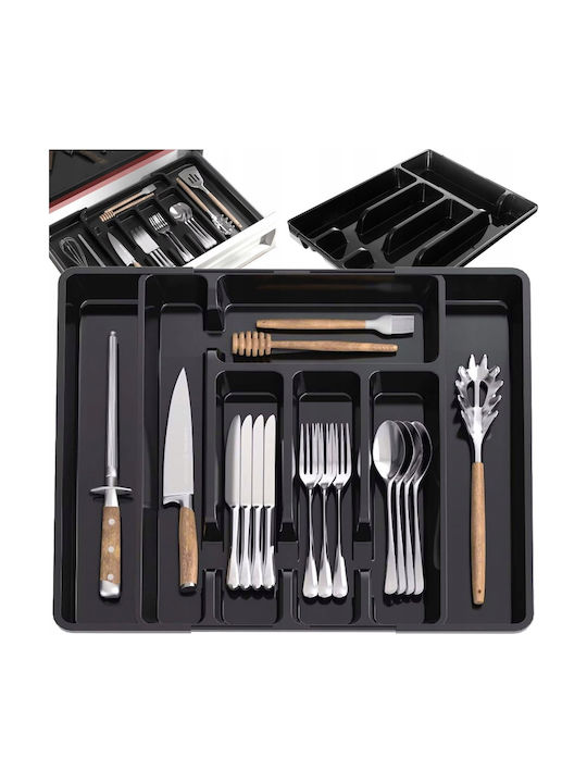 Ruhhy Drawer Dividers Plastic in Black Colour 36.5x44.5x4.5cm