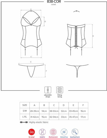 Obsessive Charming Sexy Κορσές Κόκκινος