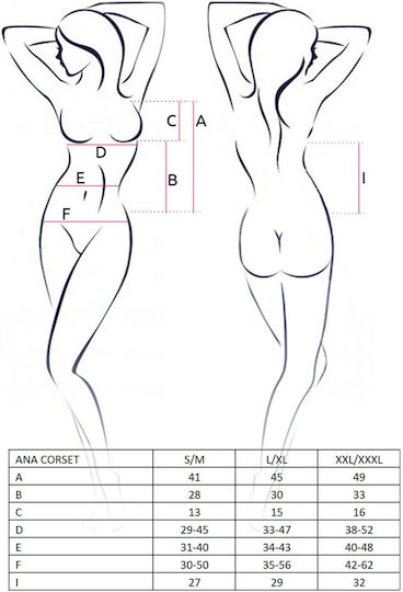 Passion Ana Corset & Thong Corsete Sexy Negru