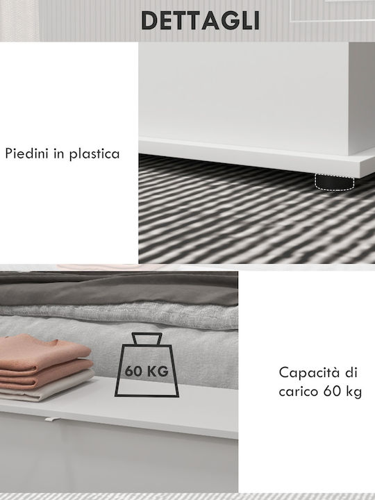 HomCom Outdoor Storage Box White L80xW40xH40cm
