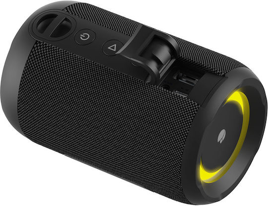 NGS ROLLERFURIA2TINYBLAC Αδιάβροχο Ηχείο Bluetooth 20W με Ραδιόφωνο και Διάρκεια Μπαταρίας έως 7 ώρες Μαύρο