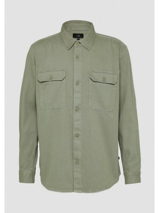 Langärmeliges Baumwollovershirt Grün