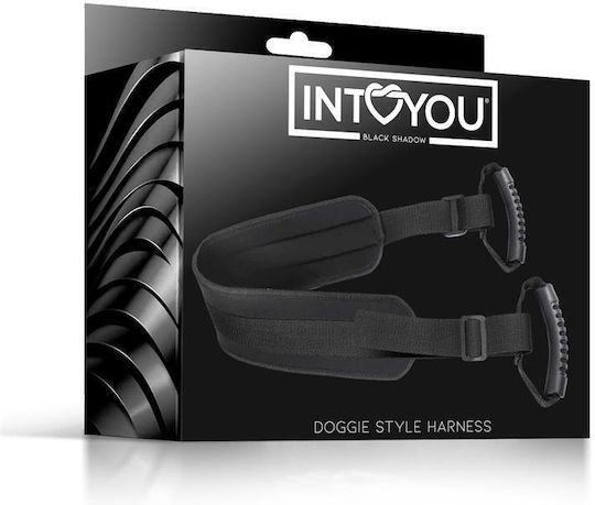 IntoYou Black Shadow Doggie Style Harness Βοήθημα Vegan Leather σε Μαύρο Χρώμα