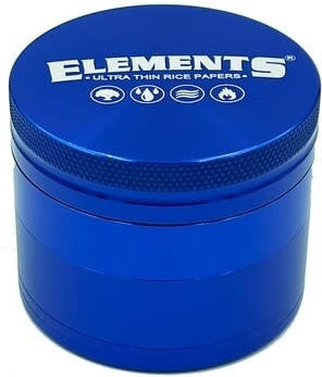 Râșniță Elements Albastră Mare 61mm Aluminiu 4 Părți