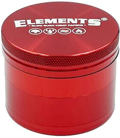 Elements Grinder Τρίφτης Κόκκινο Large 61mm Aluminium 4 Parts
