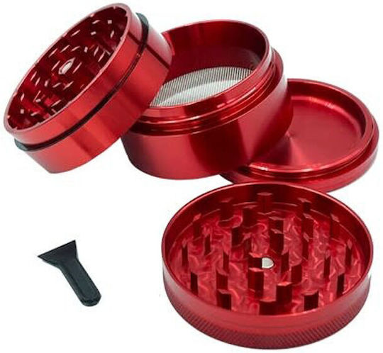 Elements Grinder Red Small 49mm Aluminium 4 Parts