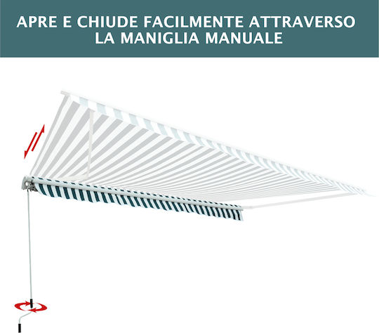 Outsunny Τεντόπανο Πράσινο 2.5x2.95m