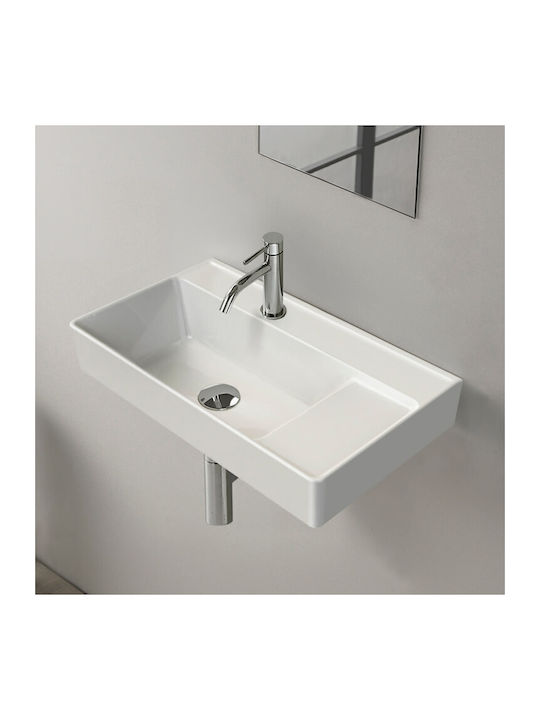 Cerastyle Επικαθήμενος Νιπτήρας Πορσελάνης 65x38x12cm Λευκό