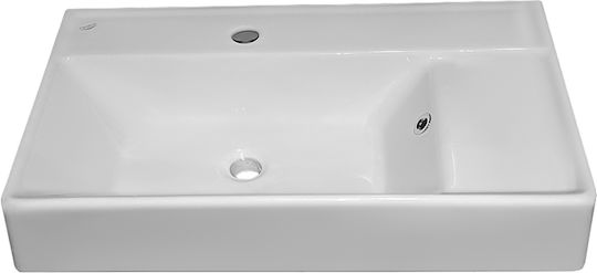 Cerastyle Deasupra Blatului Chiuvetă Porțelan 65x38x12cm Alb