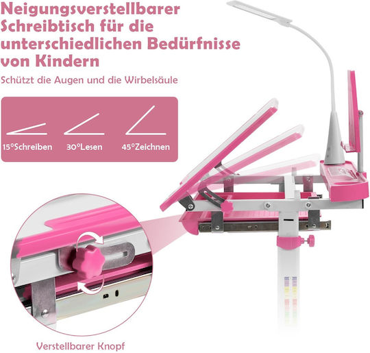 Kinderschreibtisch zum Malen Weiß Costway