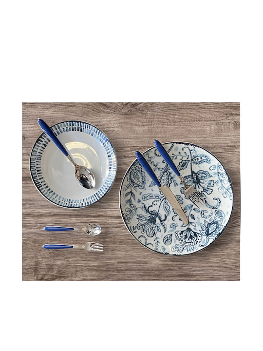 Cutlery Set Stainless Blue 30pcs