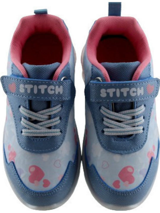 Disney Stitch Kids Sneakers with Lights Light Blue
