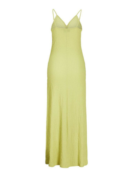 Sommer Maxi Damenkleid Gestrickt Lime