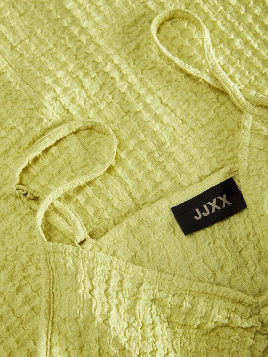 Sommer Maxi Damenkleid Gestrickt Lime