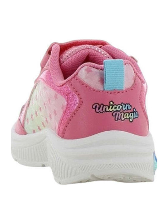 Magic Kinder Sneakers Anatomisch mit Klettverschluss & Lichtern Fuchsie