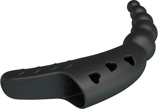 Pretty Love Silicone Vibrator Finger 10cm Black