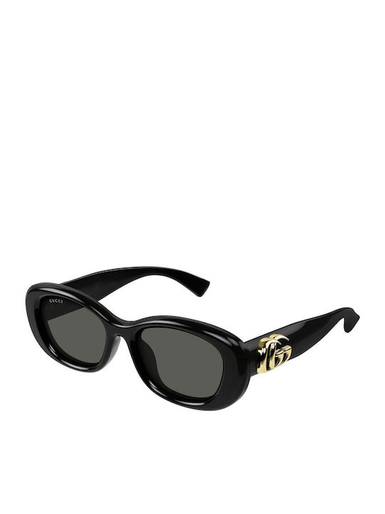 Gucci Damenteil Sonnenbrillen mit Schwarzem Horn umrandetem Rahmen und Grauen Gläser GG1829SK 001