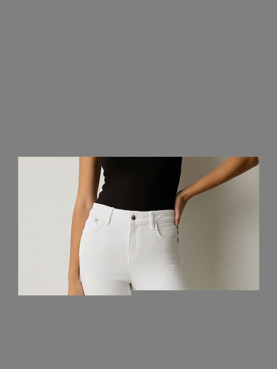 Selena Γυναικείο Jean Παντελόνι σε Skinny Εφαρμογή Λευκό