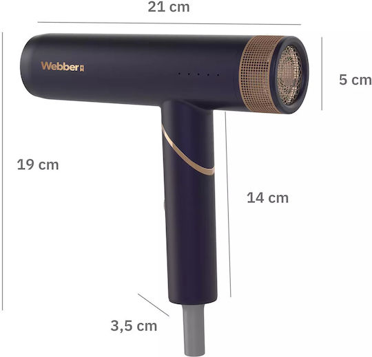 Webber Naturals Stella Hd1998 Hair Dryer with Diffuser 2000W