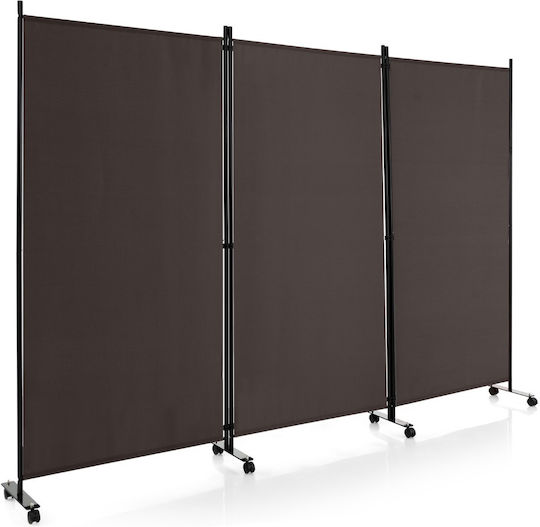 Costway Διακοσμητικό Παραβάν Μεταλλικό 262x180cm