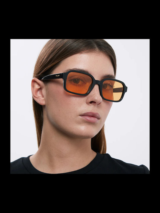 Meller Lebo Unisex Ochelari De Soare Cu Ramă Neagră Din Plastic Și Lentile Portocalii LB-TUTORANGE
