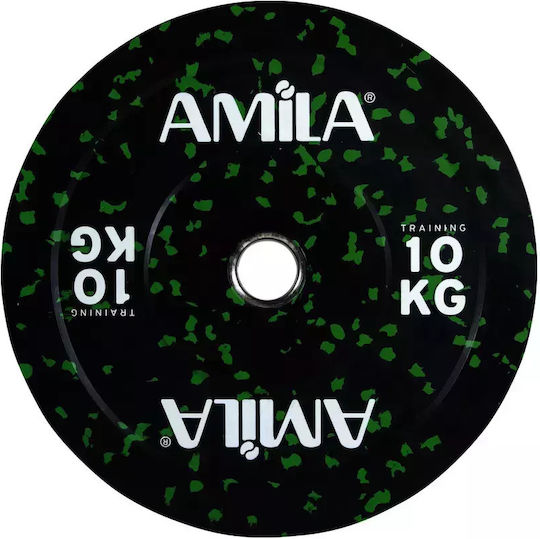 AMILA Splash Set of Plates Olympic Type Rubber 1 x 10kg Φ50mm