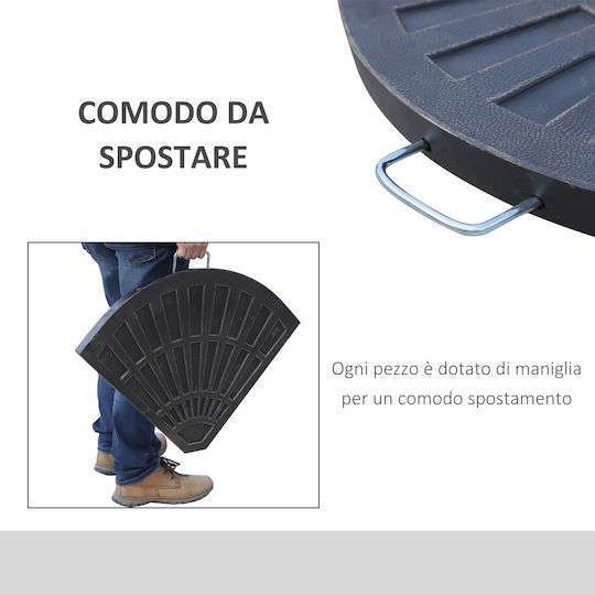 Outsunny Bază de Umbrelă Cruce Plastică