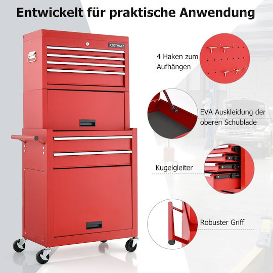 Costway Metallisch Werkzeugkiste