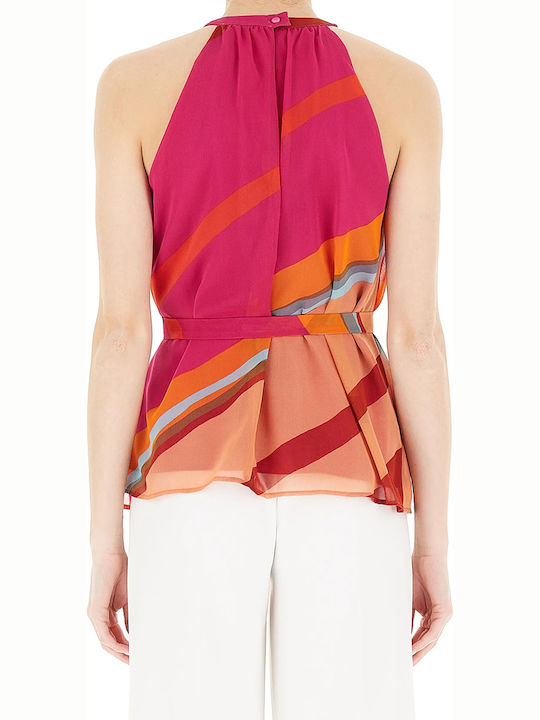 Women's Blouse Sleeveless with Halter Neck Mixed