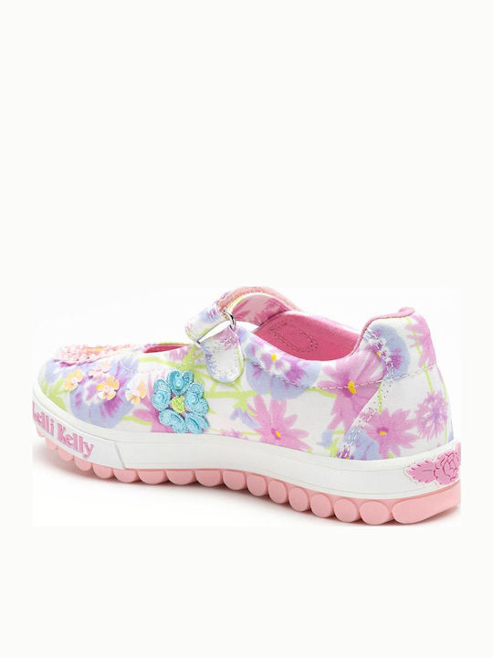 Kids Leather Ballerinas Elosie with Hoop & Loop Closure Multicolour