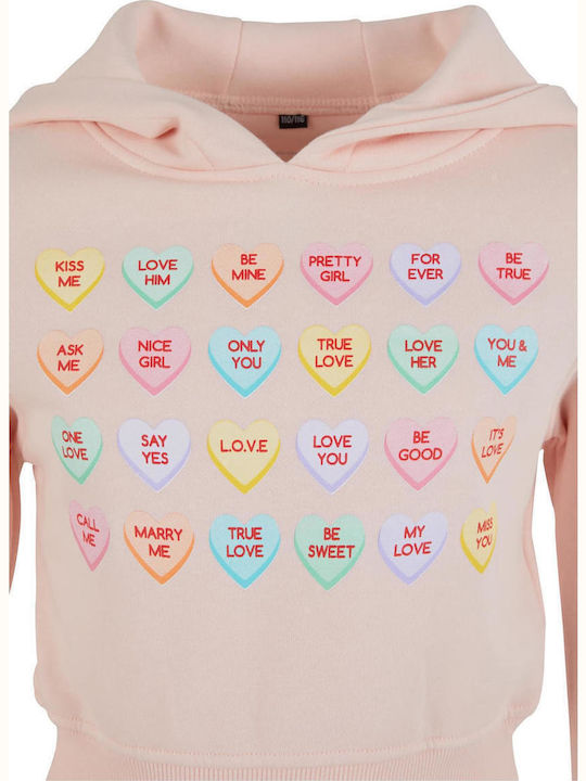 Fleece Kinder-Sweatshirt Gekürztes Rosa
