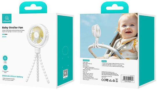 Usams ZB289 Ventilator USB Fără Lamele 4W Alb