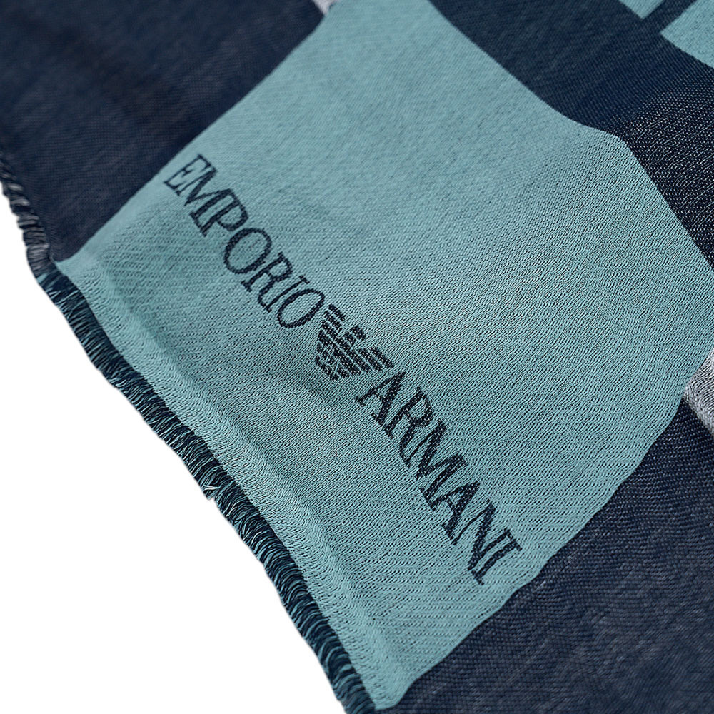スカーフ EMPORIO ARMANI Woman Scarf Blue EW001857AF15666 UB089 Emporio Armani Women's Scarf Turquoise EW001857AF15666-UB089