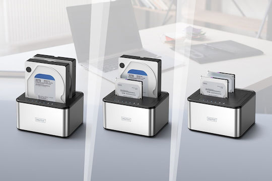 Digitus Dockingstation für 2 Festplatten SATA 3.5" / 2.5" mit USB 3.0 Verbindung (DA-71540-2)