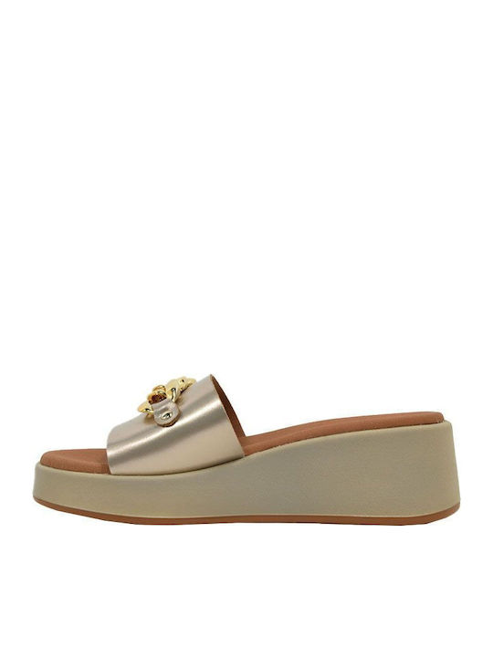 Anatomic Women's Leather Platform Wedge Sandals Turquoise