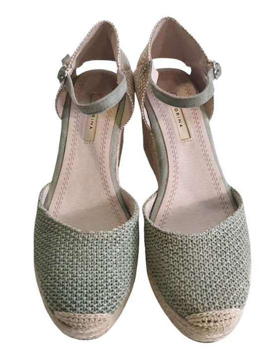Damenplattformen im Espadrilles-Stil Grün