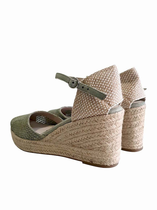 Damenplattformen im Espadrilles-Stil Grün