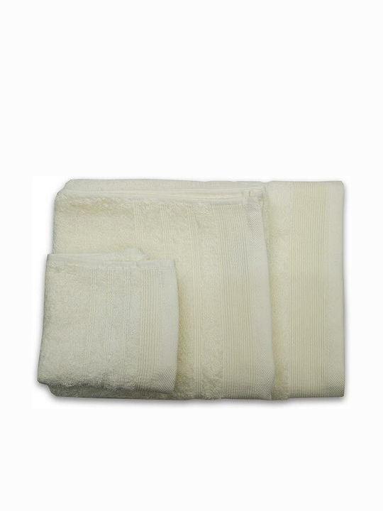 Sunshine Bath Towel Set 3pcs Chimbouri Ecru Weight 500gr/m²
