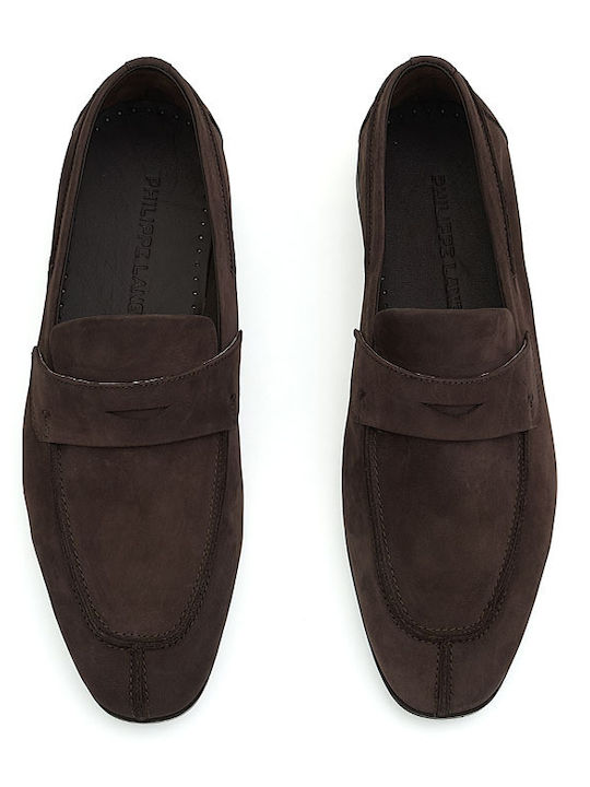 Δερμάτινα Ανδρικά Loafers σε Καφέ Χρώμα