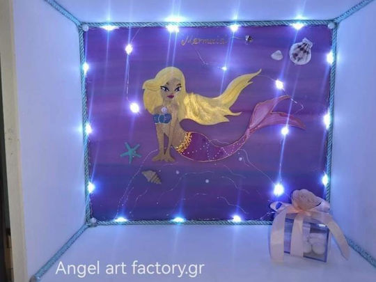 Cutie de expunere din lemn cu sirenă și lumină