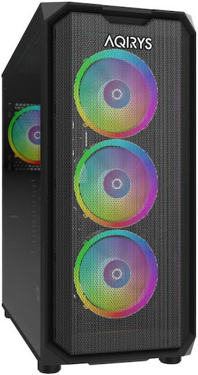 Aqirys Wezen PRO Gaming Middle Tower Carcasă Calculator cu Fereastră Laterală și Iluminare RGB Negru