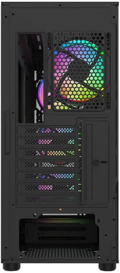 Aqirys Wezen PRO Gaming Middle Tower Carcasă Calculator cu Fereastră Laterală și Iluminare RGB Negru