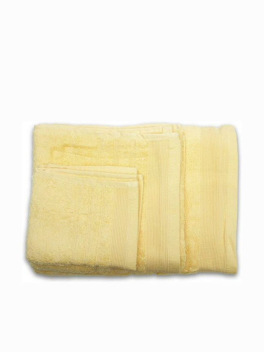 Sunshine Bath Towel Set 3pcs Chimbouri 12 Yellow Weight 500gr/m²
